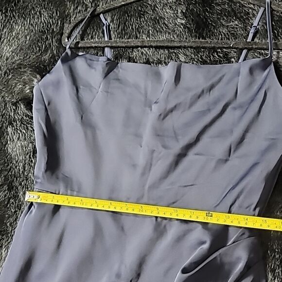 Showpo Nwt DAZZLING LIGHTS DRESS IN NAVY SATIN - Picture 8 of 15